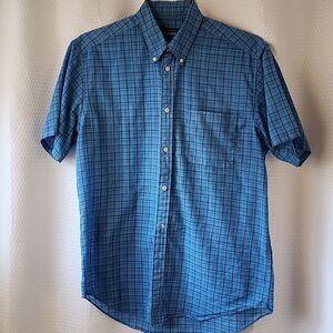 Dockers Men's Blue Checkered Shirt - Size M